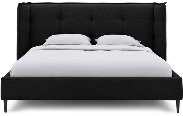 Goossens gestoffeerd bedframe octaaf zwart stof - 8232577-goossens-octaaf-bedframe-stof-03