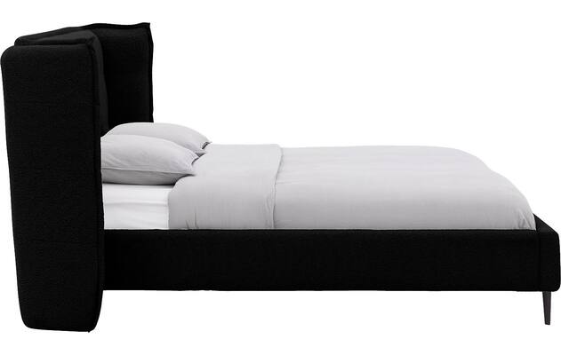 Goossens gestoffeerd bedframe octaaf zwart stof - 8232577-goossens-octaaf-bedframe-stof-04