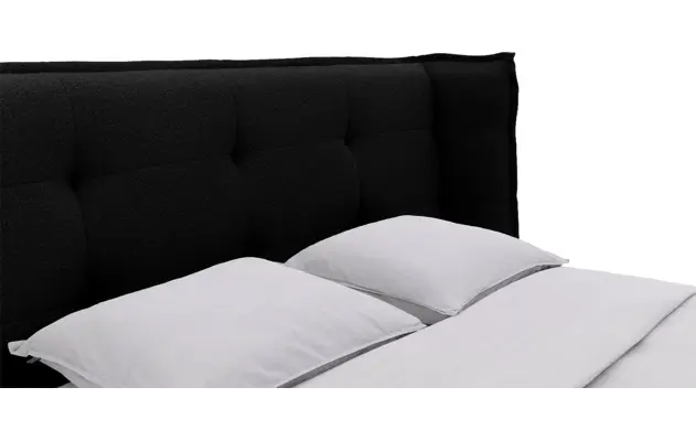 Goossens gestoffeerd bedframe octaaf zwart stof - 8232577-goossens-octaaf-bedframe-stof-05