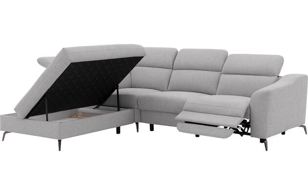 Goossens excellent hoekbank elmer grijs stof - 8232627-06