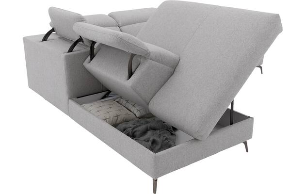 Goossens excellent hoekbank elmer grijs stof - 8232627-12