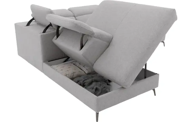 Goossens excellent hoekbank elmer grijs stof - 8232627-12