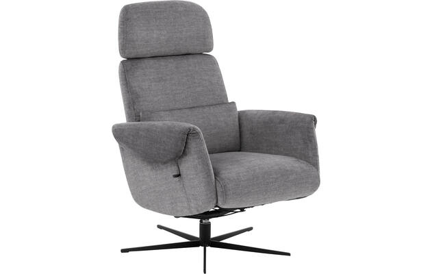Goossens relaxstoel tirana grijs leer - 8233043-goossens-tirana-fauteuil-stof-01