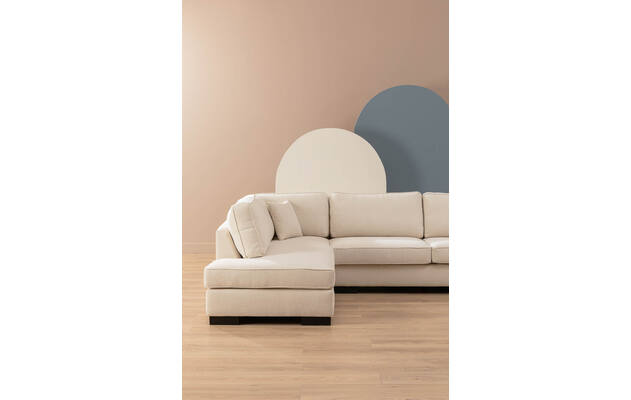 Goossens hoekbank saltillo wit stof - 8233386-02