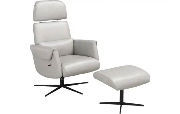 Goossens relaxstoel tirana grijs leer - 8233590-goossens-tirana-fauteuil-leer-02