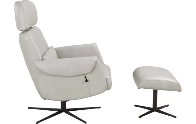 Goossens relaxstoel tirana grijs leer - 8233590-goossens-tirana-fauteuil-leer-04