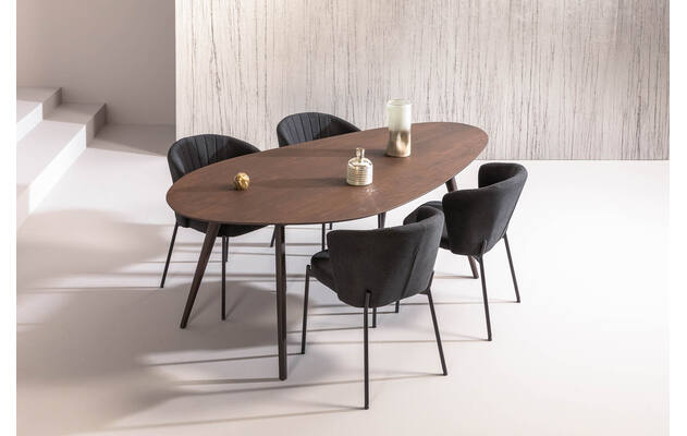 Goossens eettafel ferry bruin eiken - 8233631-01