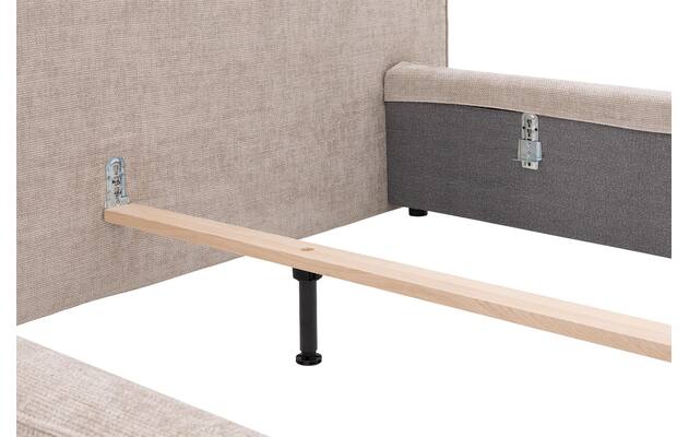 Goossens bedframe trentino beige stof - 8233654-goossens-trentino-bedframe-stof-08