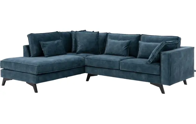 Goossens hoekbank chambre blauw stof - 8233695-gespiegeld-03