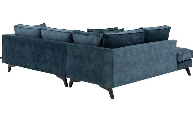 Goossens hoekbank chambre blauw stof - 8233695-gespiegeld-04