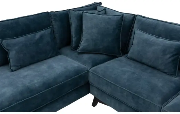 Goossens hoekbank chambre blauw stof - 8233695-gespiegeld-07