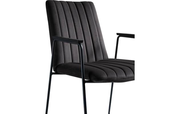 Goossens eetkamerstoel manta zwart stof - 8233725-goossens-manta-eetkamerstoel-stof-zwart-03