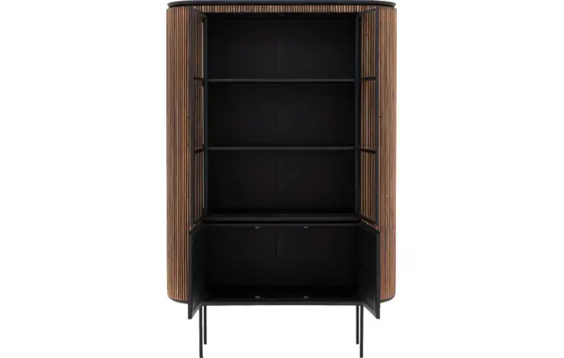 Goossens vitrinekast adel bruin teak - 8234671-goossens-adel-vitrinekast-teak-02