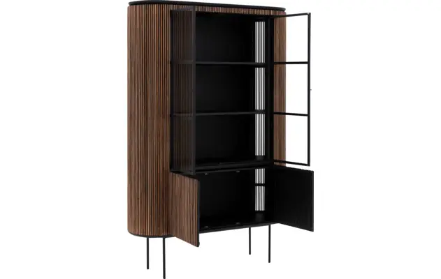 Goossens vitrinekast adel bruin teak - 8234671-goossens-adel-vitrinekast-teak-04