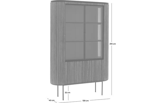 Goossens vitrinekast adel bruin teak - 8234671-goossens-adel-vitrinekast-teak-50