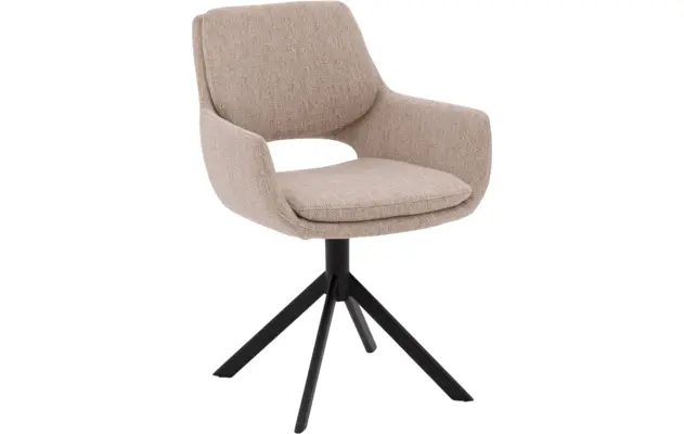 Goossens eetkamerstoel daisy beige stof - 8234673-goossens-daisy-eetkamerstoel-stof-bruin-01