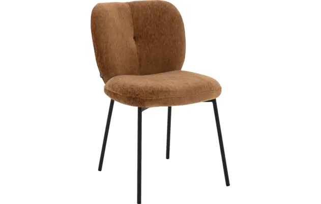 Goossens basic eetkamerstoel eller bruin stof - 8234679-goossens-eller-eetkamerstoel-stof-bruin-01