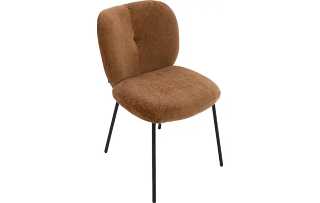 Goossens basic eetkamerstoel eller bruin stof - 8234679-goossens-eller-eetkamerstoel-stof-bruin-05