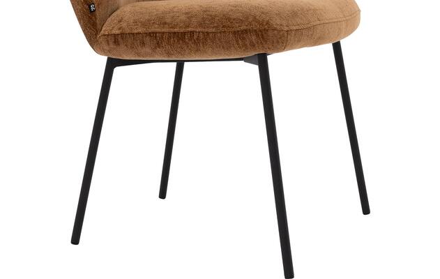 Goossens basic eetkamerstoel eller bruin stof - 8234679-goossens-eller-eetkamerstoel-stof-bruin-06