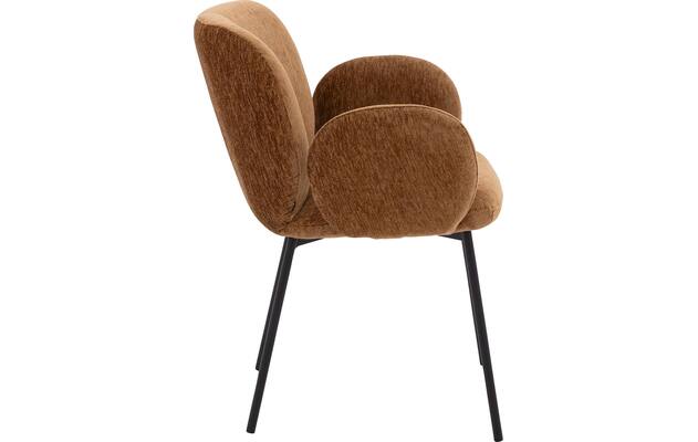 Goossens basic eetkamerstoel eller bruin stof - 8234683-goossens-eller-eetkamerstoel-stof-bruin-04