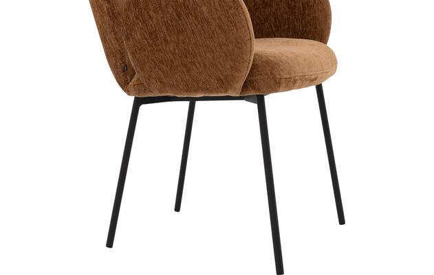 Goossens basic eetkamerstoel eller bruin stof - 8234683-goossens-eller-eetkamerstoel-stof-bruin-06