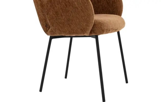 Goossens basic eetkamerstoel eller bruin stof - 8234683-goossens-eller-eetkamerstoel-stof-bruin-06
