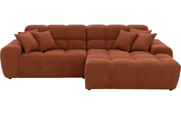 Goossens excellent loungebank kubus bruin stof - 8234718-gespiegeld-02