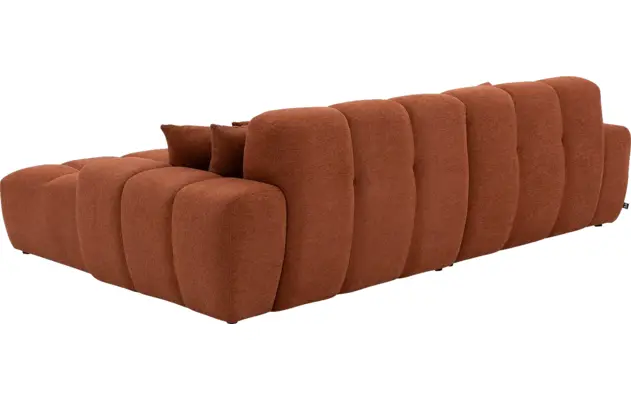 Goossens excellent loungebank kubus bruin stof - 8234718-gespiegeld-04