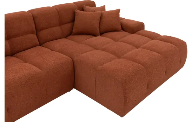 Goossens excellent loungebank kubus bruin stof - 8234718-gespiegeld-07