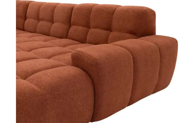 Goossens excellent loungebank kubus bruin stof - 8234718-gespiegeld-08