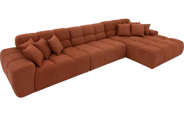 Goossens excellent loungebank kubus bruin stof - 8234719-gespiegeld-15
