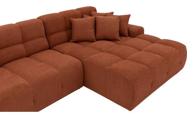 Goossens excellent loungebank kubus bruin stof - 8234719-gespiegeld-16