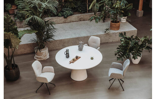 Goossens eettafel stone wit beton - 8234738-08