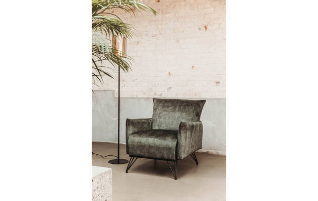 Goossens basic fauteuil lygo groen stof - 8234740-18