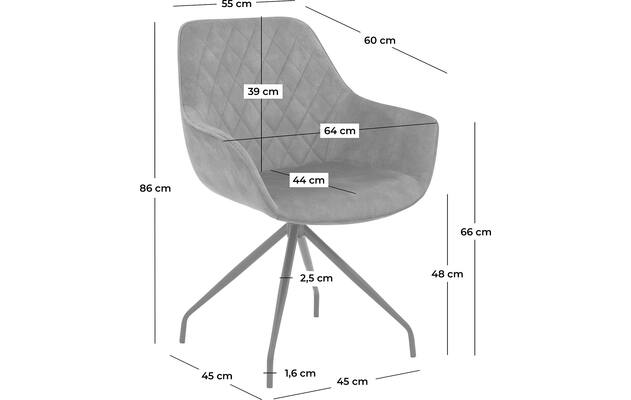 Goossens basic eetkamerstoel ebi grijs stof - 8235243-goossens-basic-ebi-eetkamerstoel-stof-groen-50
