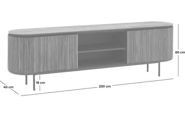 Goossens tv meubel adel bruin teak - 8235523-goossens-adel-tv-meubel-teak-bruin-50