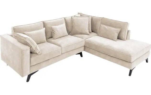 Goossens hoekbank chambre beige stof - 8235556-goossens-chambre-bank-stof-bruin-03