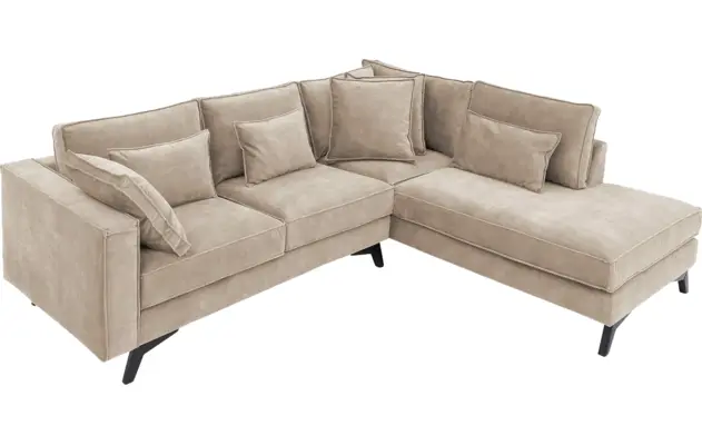 Goossens hoekbank chambre beige stof - 8235571-goossens-chambre-bank-stof-bruin-05
