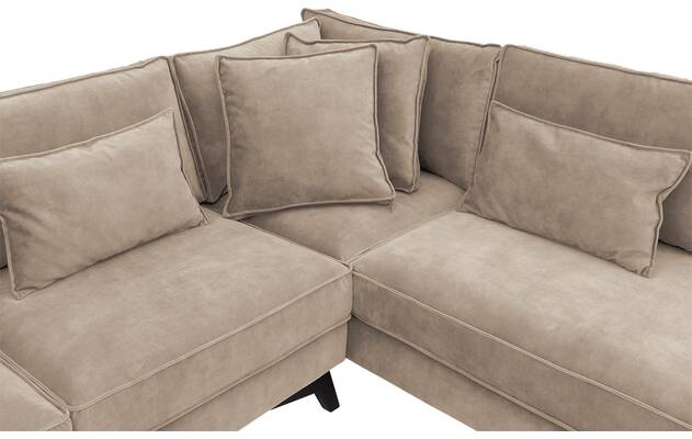 Goossens hoekbank chambre beige stof - 8235571-goossens-chambre-bank-stof-bruin-06