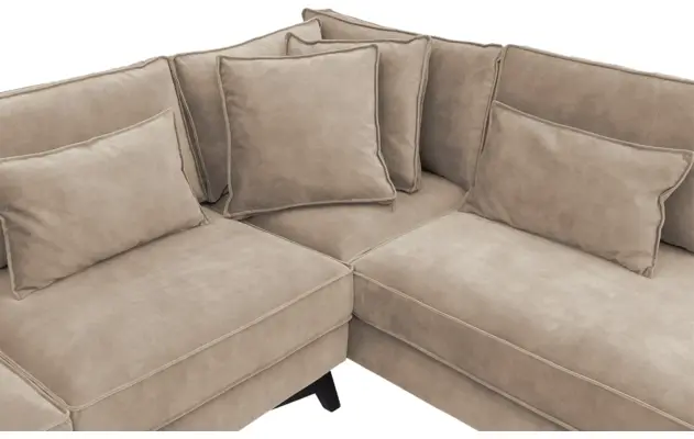 Goossens hoekbank chambre beige stof - 8235571-goossens-chambre-bank-stof-bruin-06