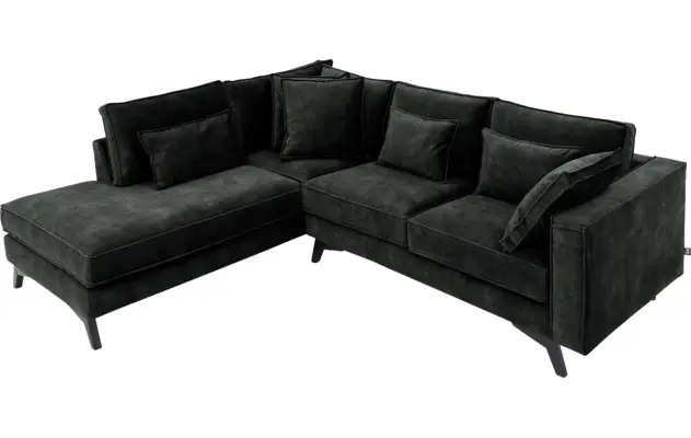 Goossens hoekbank chambre zwart stof - 8235589-goossens-chambre-bank-stof-zwart-05