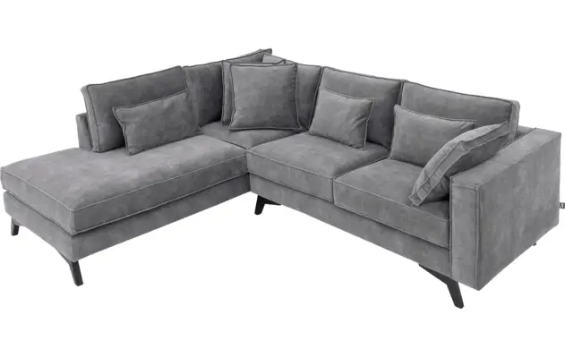 Goossens hoekbank chambre grijs stof - 8235592-goossens-chambre-bank-stof-grijs-05