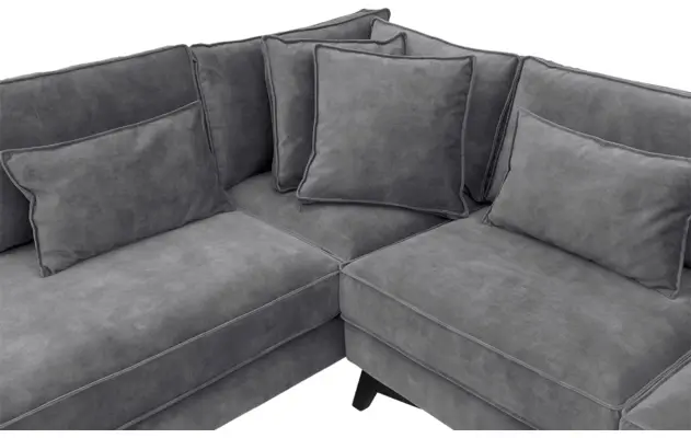 Goossens hoekbank chambre grijs stof - 8235592-goossens-chambre-bank-stof-grijs-06
