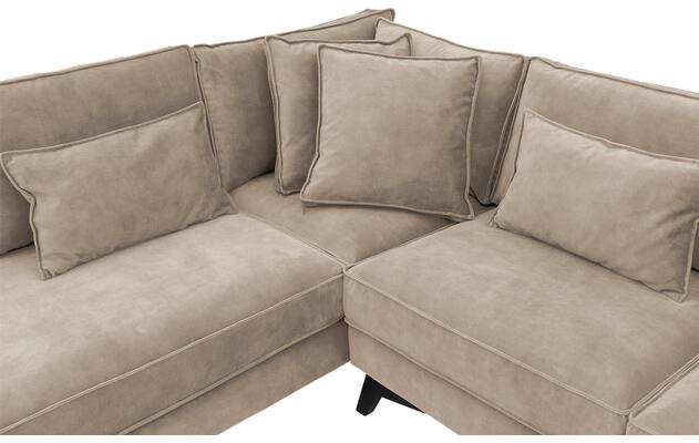 Goossens hoekbank chambre beige stof - 8235596-goossens-chambre-bank-stof-bruin-06