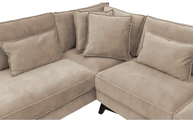 Goossens hoekbank chambre beige stof - 8235596-goossens-chambre-bank-stof-bruin-06