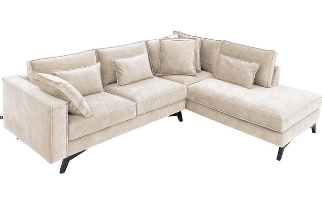 Goossens hoekbank chambre beige stof - 8235606-goossens-chambre-bank-stof-bruin-05