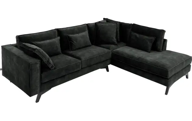 Goossens hoekbank chambre zwart stof - 8235614-goossens-chambre-bank-stof-zwart-05