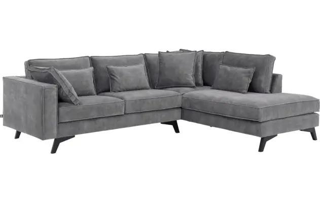 Goossens hoekbank chambre grijs stof - 8235617-goossens-chambre-bank-stof-grijs-02