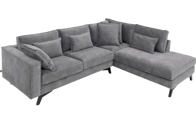 Goossens hoekbank chambre grijs stof - 8235617-goossens-chambre-bank-stof-grijs-05