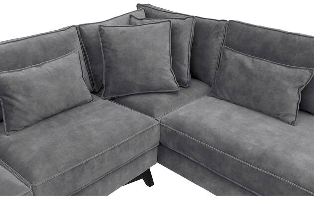 Goossens hoekbank chambre grijs stof - 8235617-goossens-chambre-bank-stof-grijs-06